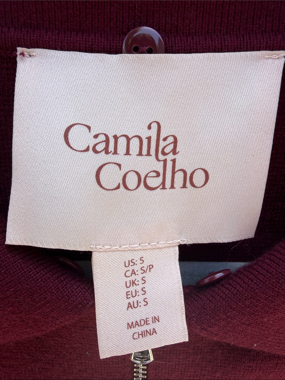 Camila Coelho Sleeveless Zip-Front Polo Top Size: S - Picture 2 of 7